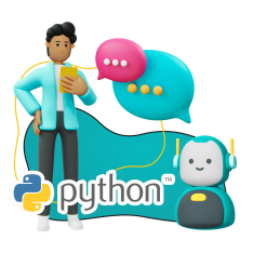 Умный чат-бот на Python - КИБЕРшкола программирования для детей, компьютерные курсы для школьников, начинающих и подростков - KIBERone г. Нарткала